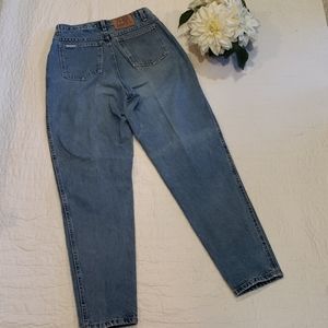 Vintage Zena Mom Super High Rise 80s 90s Pleated Heavy Denim Blue Jeans 10 Rarw